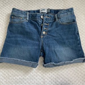 Old Navy button down jean shorts juniors size 12